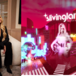 picture of Paris Hilton next to what is now her own roblox metaverse slivingland